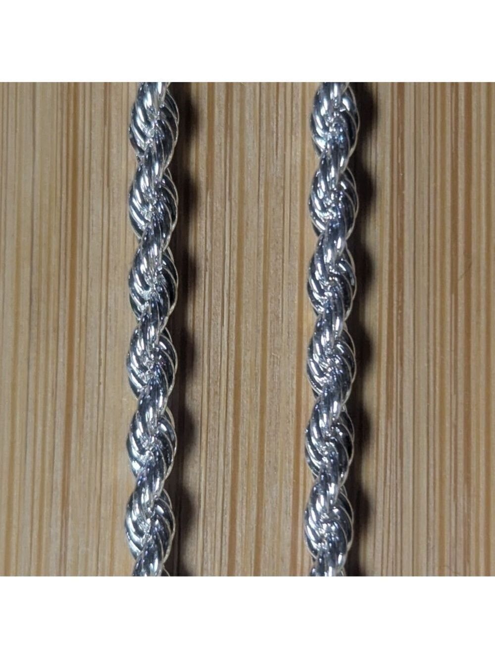 Classic *Silver Necklace, Rope Chain - Picture 3 of 6